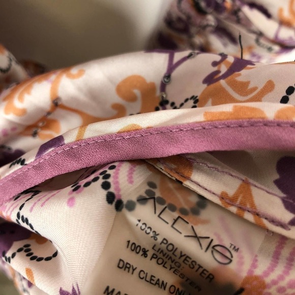 Alexis Kari Wrap Dress Sequin Floral Print  Long Sleeve Multicolor Size XS - Picture 14 of 16